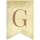 God Bless 7 Letters Brown Parchment Confirmation バンティングフラッグ (第2の旗)