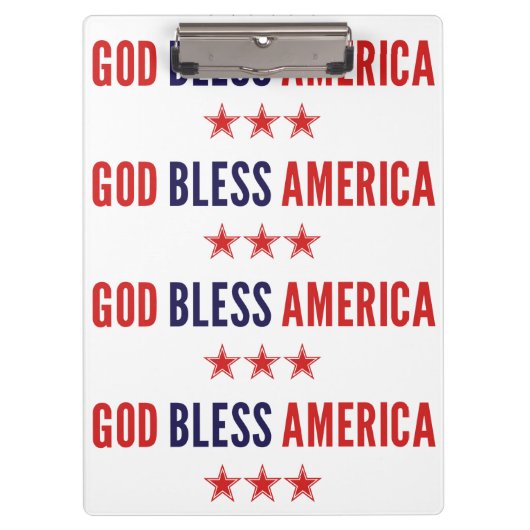 God Bless Americaクリップボード クリップボード (正面)