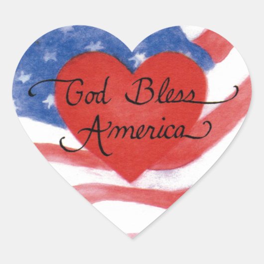 God Bless Americaハートシール ハートシール (正面)