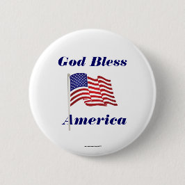 God Bless Americaボタン/ラペルピン 缶バッジ