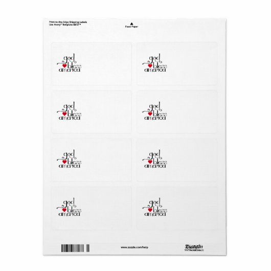 God Bless Americaラベル ラベル (フルシート)