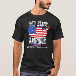 God Bless America特にPendleton OR US州 Tシャツ