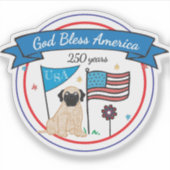 GOD Bless America シール (正面)