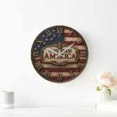 God Bless America ラージ壁時計 (ホーム)
