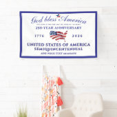 God Bless America 250 Semiquincentennial Blue 横断幕 (インサイチュ)