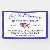 God Bless America 250 Semiquincentennial Blue 横断幕 (横)