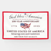 God Bless America 250 Semiquincentennial Red 横断幕 (横)