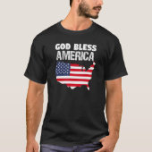 God Bless America 4th Of July Tシャツ (正面)