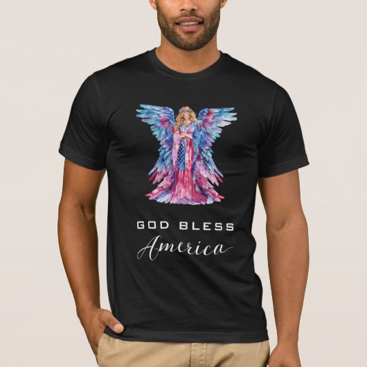 *~* GOD Bless America AP16エンジェル国旗 Tシャツ (正面)