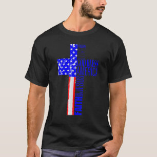 God Bless America Christian 4th Of July American F Tシャツ