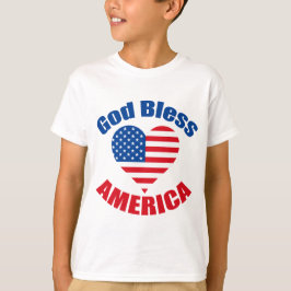 God Bless America Christian 4th of July Kids Tシャツ