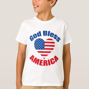 God Bless America Christian 4th of July Kids Tシャツ