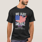 God Bless America Especially Panama City-Beach FL  Tシャツ (正面)