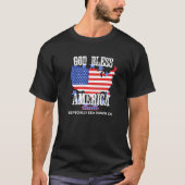 God Bless America Especially Sea-Ranch CA US State Tシャツ (正面)