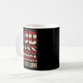 God Bless America Flag Art コーヒーマグカップ (正面左)