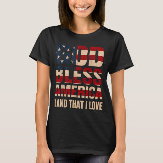 God Bless America Flag Art Tシャツ