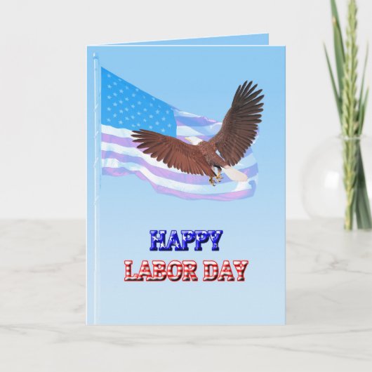 God Bless America Labor Dayカード カード (正面)