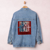 God Bless America Patriotic Cross Denim Jacket デニムジャケット (ハンガー)
