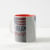 God Bless America patriotic mug ツートーンマグカップ (正面左)