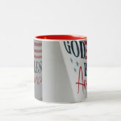 God Bless America patriotic mug ツートーンマグカップ (中央)