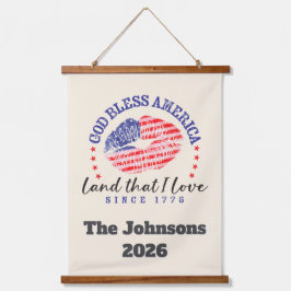 God Bless America - Personalized Wall Tapestry 吊り下げ型タペストリー