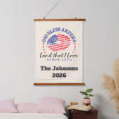 God Bless America - Personalized Wall Tapestry 吊り下げ型タペストリー (寝室)