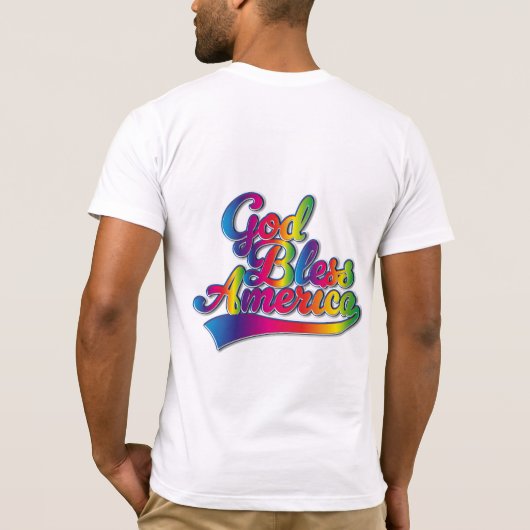 God Bless America Rainbowロゴ Tシャツ (裏面)