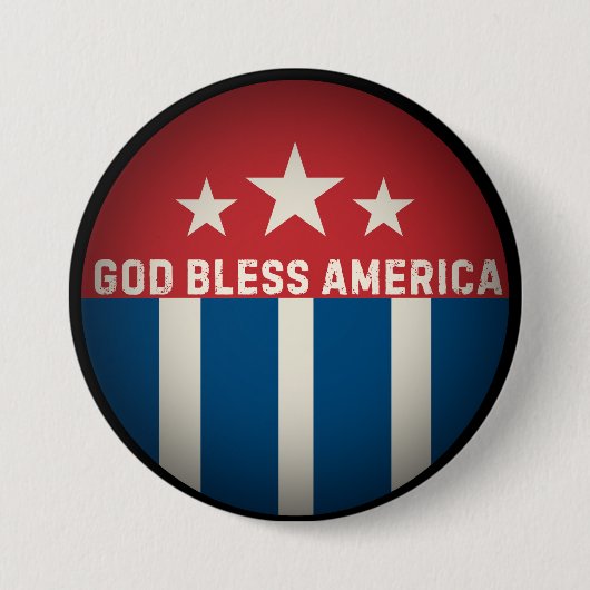 God Bless America Retro 缶バッジ (正面)