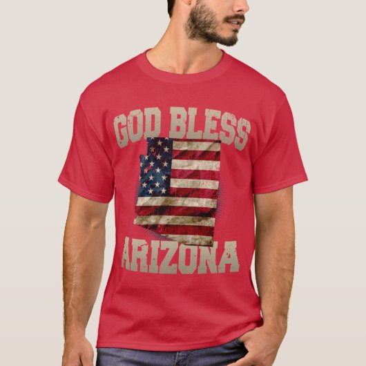 God Bless Arizona Proud Strong Awesome Design Gift Tシャツ (正面)