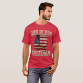God Bless Arizona Proud Strong Awesome Design Gift Tシャツ (正面フル)