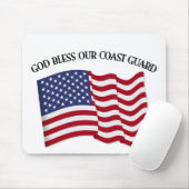 GOD BLESS COAST GUARD with & US flag マウスパッド (マウス)
