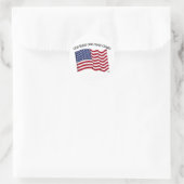 GOD BLESS COAST GUARD with & US flag ラウンドシール (バッグ)