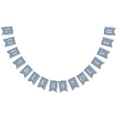 God Bless Dusty Blue 6 Letters Baptism Communion バンティングフラッグ (全)