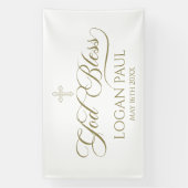 GOD BLESS gold banner backdrop 横断幕 (縦)