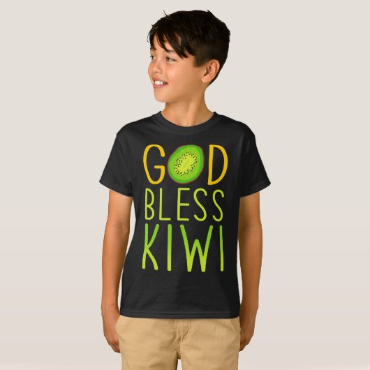 God Bless Kiwi - Fruit Love Kiwi Tシャツ (正面フル)