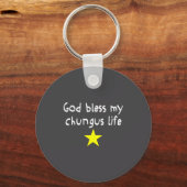 God Bless My Chungus Life, Funny Brainrot Meme Gen キーホルダー (正面)