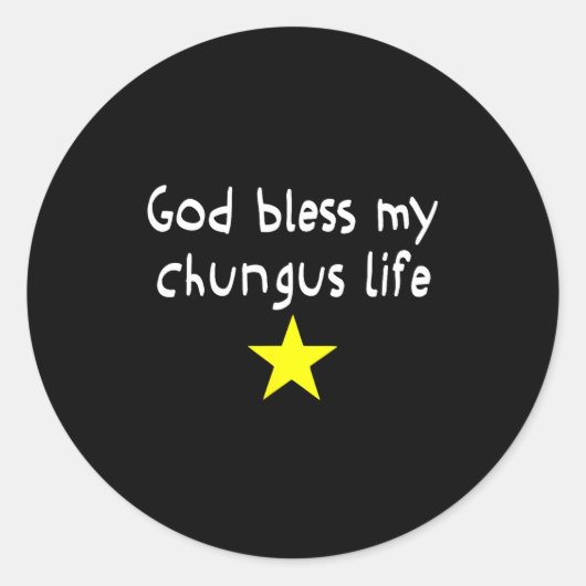 God Bless My Chungus Life, Funny Brainrot Meme Gen ラウンドシール (正面)