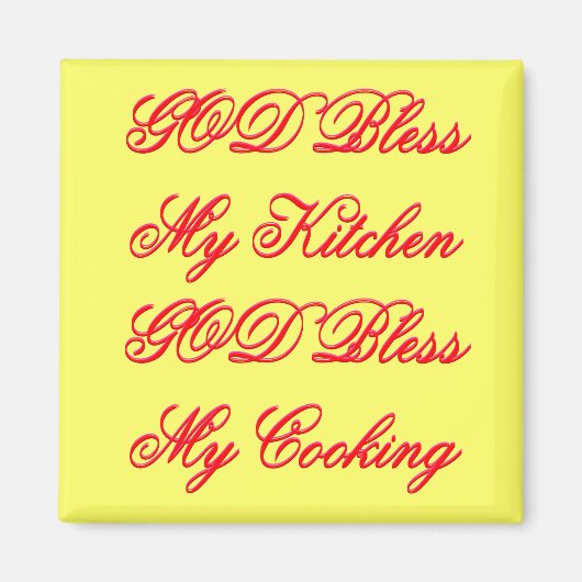 GOD Bless My Kitchen Magnet マグネット (正面)