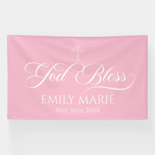 GOD BLESS PINK banner backdrop  横断幕 (横)