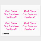 God Bless Rainbow Soldiers Hankamer Artjunkhaus 長方形シール (シート)