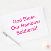 God Bless Rainbow Soldiers Hankamer Artjunkhaus 長方形シール (封筒)