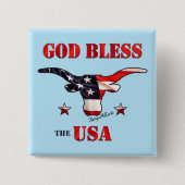 God Bless The USAボタン 缶バッジ (正面)