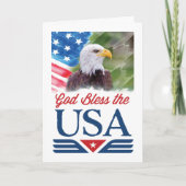God Bless the USA Happy 4 of 7月とイーグル シーズンカード (正面)
