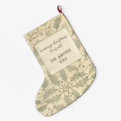 God bless us everyone Dickens Christmas Carol ラージクリスマスストッキング (裏面 (吊り時))