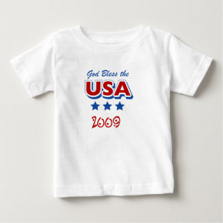 God Bless USA 2009乳児Tシャツ ベビーTシャツ