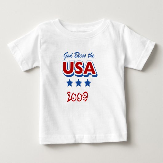 God Bless USA 2009乳児Tシャツ ベビーTシャツ (正面)