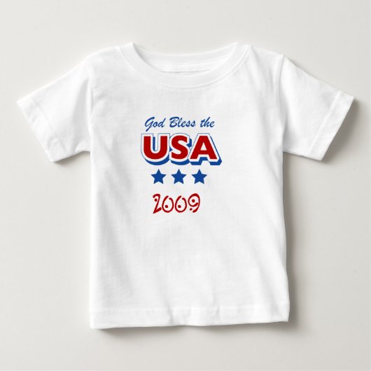 God Bless USA 2009乳児Tシャツ ベビーTシャツ (正面)