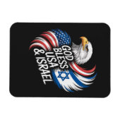 God Bless USA Israel マグネット (横)