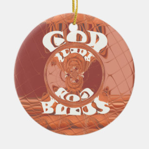 God Bless You – アフリカインスパイアスピリチュアルプリント セラミックオーナメント