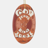 God Bless You – アフリカインスパイアスピリチュアルプリント セラミックオーナメント (右)